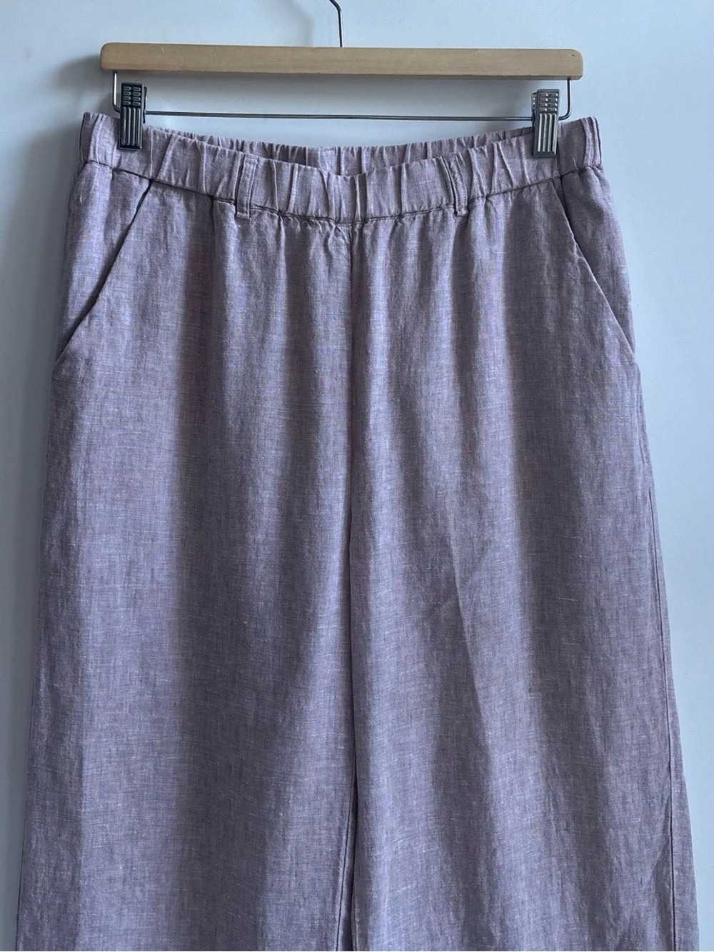 Quince 100% European Linen Pants Vintage Pink Chambray Medium